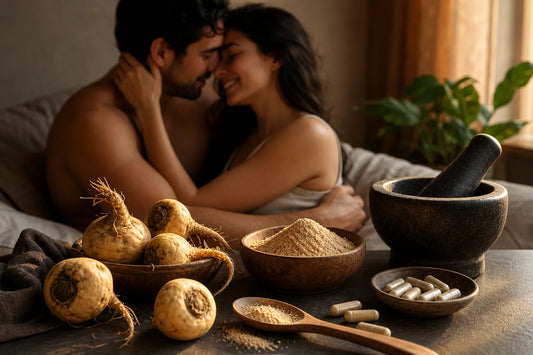 Editorial illustration for Best Maca Root Libido Options for Sexual Health