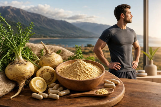 Editorial illustration for Best Maca Supplement Picks for Men in 2026